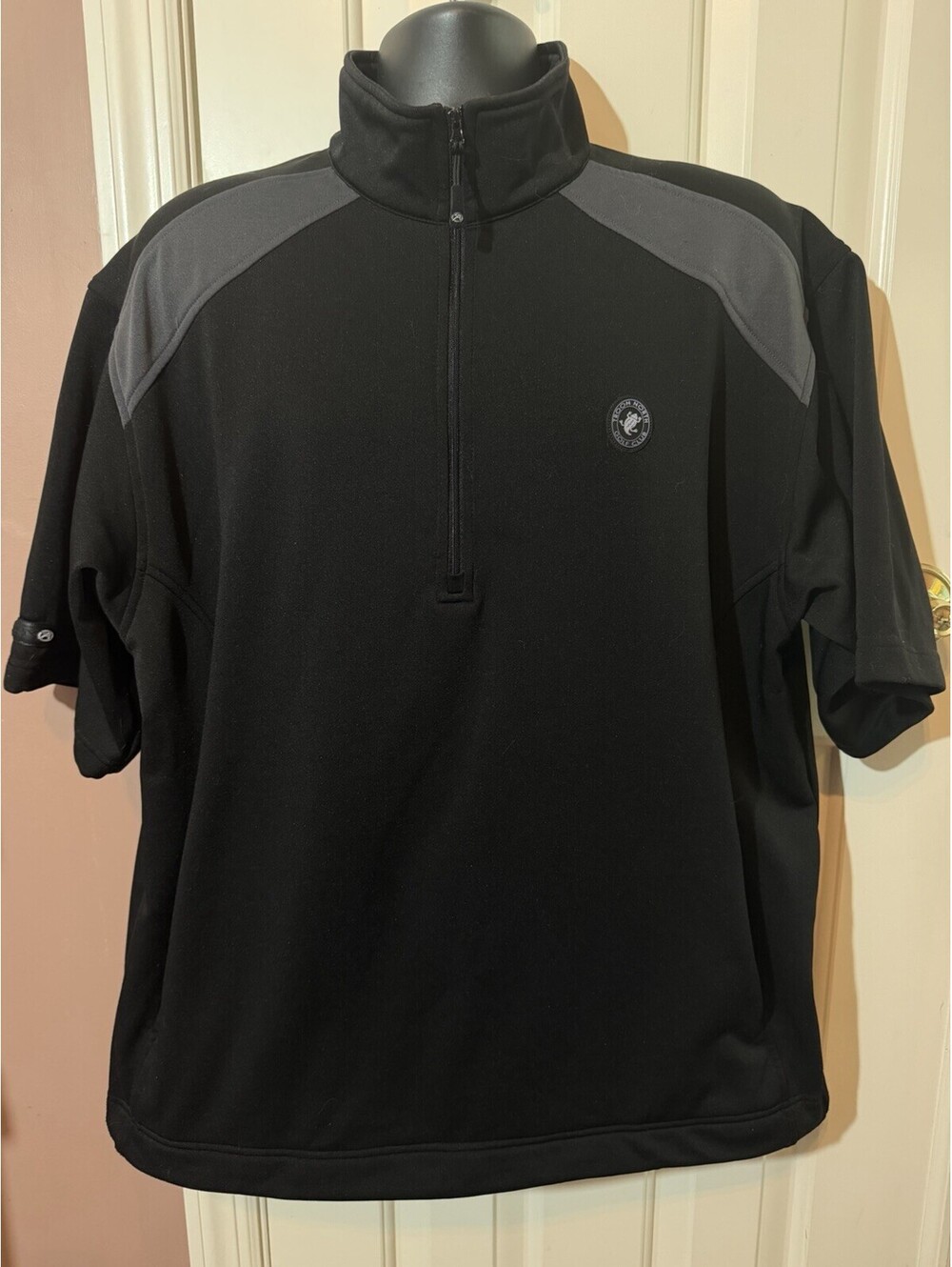 AHEAD Performance Troon North Golf Club Mens L 1/4 Zip Pullover Black Gray